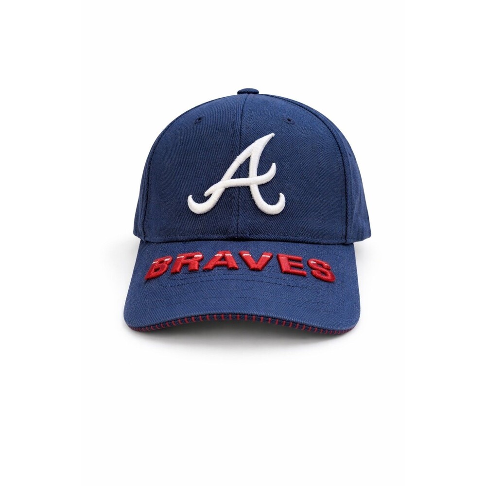 Vintage Atlanta Braves Annco Hat MLB Genuine Merchandise Navy Blue Cap 90s